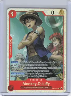 One Piece CCG OP14-013 SR Monkey.D.Luffy Foil NM - Image 1