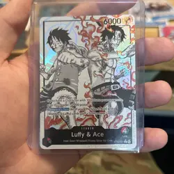 Bandai One Piece CCG ST30-001 Luffy & Ace Leader Alt Art Foil English 6000 - Image 1