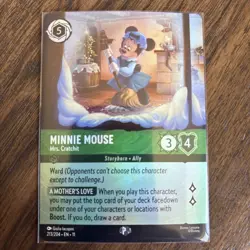 TEXTURED Disney Lorcana Winterspell Minnie Mouse Mrs. Cratchit Epic 213 - Image 1