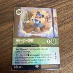 TEXTURED Disney Lorcana Winterspell Minnie Mouse Mrs. Cratchit Epic 213 - Image 4