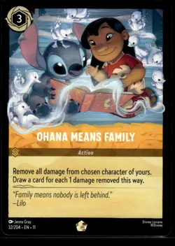 Disney Lorcana TCG Winterspell Ohana Means Family Embossed - 5526* - Image 1