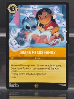 Disney Lorcana Ohana Means Family 32/204 Winterspell Legendary-- - Image 1