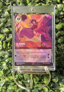 Disney Lorcana Enchanted Foil Aladdin Heroic Outlaw #211/204 - Image 1