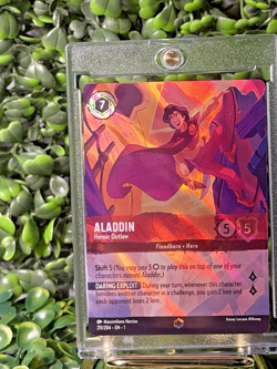 Disney Lorcana Enchanted Foil Aladdin Heroic Outlaw #211/204 - Image 2