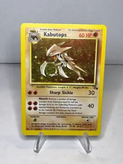 Pokemon TCG Kabutops Fossil Set Holographic Rare Card 9/62 Vintage LP+ - Image 1