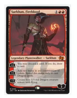 Sarkhan, Fireblood M 593 Regular Foundations Jumpstart MTG Card NM - Image 1