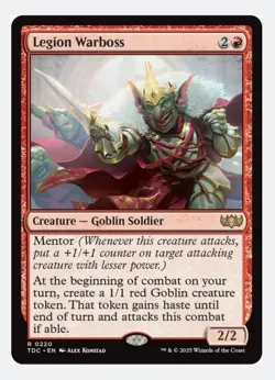 Legion Warboss | MTG Tarkir Dragonstorm TDC | Red Rare Goblin Soldier Token | NM - Image 1