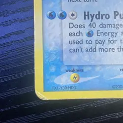 Pokemon TCG Emerald Reverse Holo Kyogre Card 15/106 EX Era Stamped - Image 4