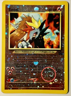 🌀GALAXY SWIRL🌀 Pokemon TCG Entei 34 Wizards Black Star Promos 34 - B52 - Image 2