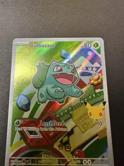 Bulbasaur MEP 037 30th Anniversary Illustration Rare - Pokemon TCG Black Star NM - Image 2