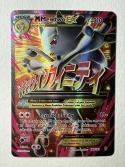 2015 M Mega Mewtwo EX 160/162 Full Art Pokemon NM BREAKthrough Ultra Rare - Image 1