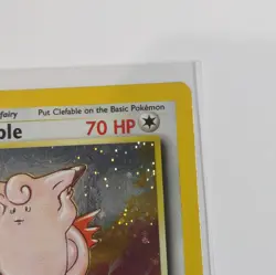 Pokemon TCG Clefable 5/130 Base Set 2 (1999) Holo Rare Swirl - Image 3