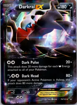 Darkrai EX 74/122 Holo EX Rare BREAKpoint Pokemon Near Mint - Image 1