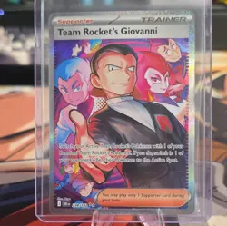 Pokemon TCG Team Rocket's Giovanni 238/182 Sv10 Destined Rivals UR Holo Full Art - Image 1