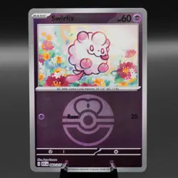 Swirlix (Love Ball) 093/217 Common Ascended Heroes Pokemon Reverse Holo NM - Image 1
