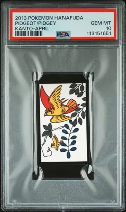 Pokemon Pidgeot & Pidgey Kanto - April Hanafuda 2013 PSA 10 GEM MINT - Image 1