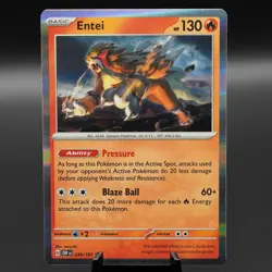 Entei 030/197 Rare Obsidian Flames Pokemon Holo Near Mint - Image 1