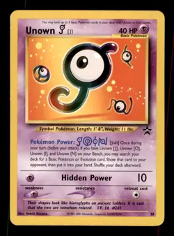 Unown [J] 38 Promo Wizards Black Star Promos Pokemon Moderately Played - Image 1