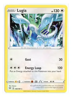 Lugia 140/189 Rare Normal SWSH03: Darkness Ablaze Pokemon NM - Image 1