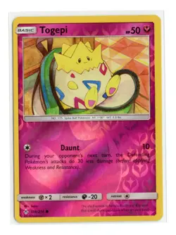Togepi 136/214 Common Reverse Holo SM - Unbroken Bonds Pokemon NM - Image 1
