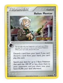Holon Mentor 75/101 Uncommon Reverse Holo Dragon Frontiers Pokemon HP Damaged - Image 1