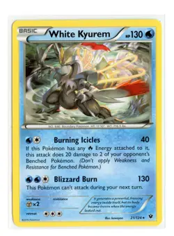 White Kyurem 21/124 (XY Fates Collide) Rare Normal Deck Exclusives Pokemon NM - Image 1