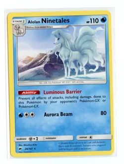 Alolan Ninetales 28/147 Rare Normal SM - Burning Shadows Pokemon NM - Image 1