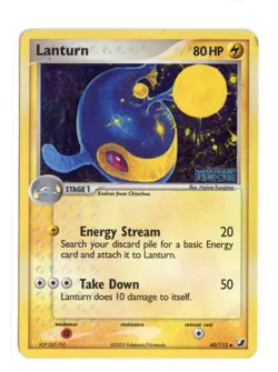 Lanturn 40/115 Uncommon Reverse Holo Unseen Forces Pokemon HP Damaged - Image 1