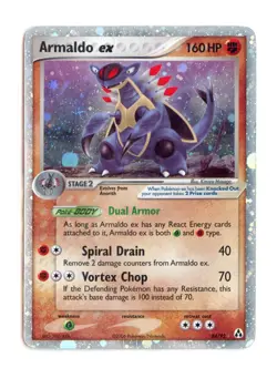 Armaldo ex 84/92 Ultra Rare Holo Legend Maker Pokemon HP Damaged - Image 1