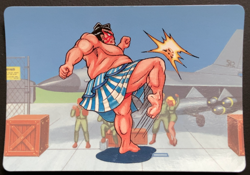 E. Honda Knee Kick 43 Street Fighter 2 Barcode Battler Card 1992 Epoch - Image 1