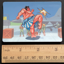 E. Honda Knee Kick 43 Street Fighter 2 Barcode Battler Card 1992 Epoch - Image 2