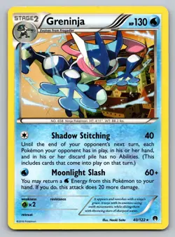 Greninja 40/122 Rare BREAKpoint Pokemon Heavily Played - Image 1