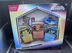Pokemon TCG Prismatic Evolutions Poster Collection Box Factory Sealed - Image 1