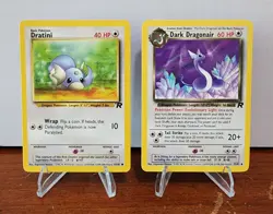 1999 Pokemon Dratini (53/82) & Dark Dragonair (33/82) Evolve Set - Team Rocket - Image 1