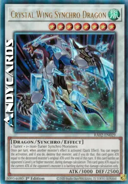 CRYSTAL WING SYNCHRO DRAGON • Ultimate Prismatica • RA02 EN029 • 1Ed • Yugioh! - Image 1