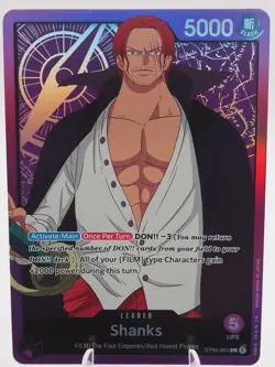 One Piece TCG, Shanks ST05-001 Leader (Foil), NM - Image 1
