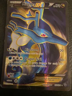 Kingdra EX - 122/124 - Full Art Ultra Rare Fates Collide - Pokemon Card - LP - Image 1