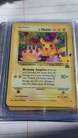 Pokemon Pikachu TCG Birthday Celebrations Holo Rare Card #24 NM/M - Image 1