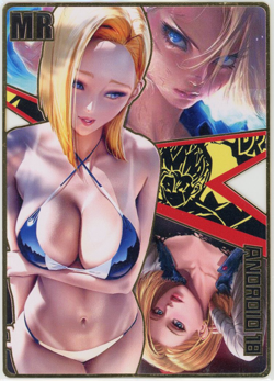 ❤ANDROID 18 - #013/200 - GOLD METAL - Goddess Story Anime Waifu Metal Card - Image 1