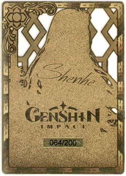 ❤SHENHE - #064/200 - METAL - Goddess Story Anime Waifu Card - GENSHIN IMPACT - Image 2