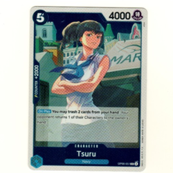 Tsuru OP06-051 Rare Foil Wings Of The Captain One Piece Trading Card - Image 1