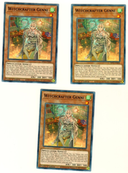 Set Of 3 Witchcrafter Genni Tin Of Ancient Battles 2021 1st Edition Yugioh Card - Image 1