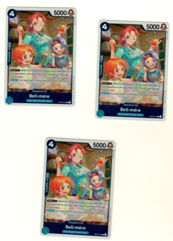 Set Of 3 Bell-Mere OP03-051 Rare Foil Pillars Of Strength One Piece Trading Card - Image 3