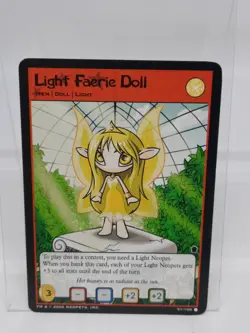 NEOPETS TCG The Haunted Woods LIGHT FAERIE DOLL 91/100 Common Trading Card - Image 1