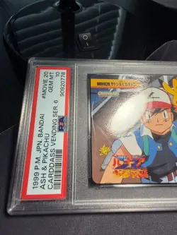PSA 10 Ash & Pikachu #Movie20 Carddass Japanese Pokemon 1999 - Image 3