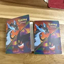 Pokemon Mega Charizard X & Mega Gengar Card Mini Portfolio BINDER ONLY - Image 1