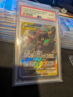 2019 POKEMON SUN & MOON UNIFIED MINDS #125 UMBREON & DARKRAI GX PSA 10 - Image 3