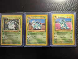 Pokemon Base Set Lot of 6 Nitoran Evolution, Holographic Nidoking, fossils, 1st - Image 5