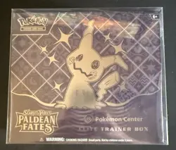 Paldean Fates Pokemon Center Elite Trainer Box ETB New Sealed With Protector - Image 1