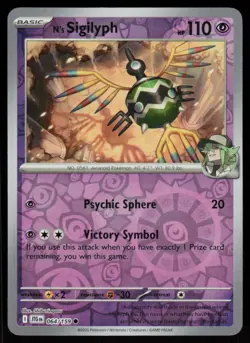 N's Sigilyph 064/159 Common Journey Together Pokemon Reverse Holo Near Mint - Image 1